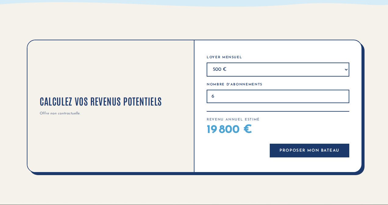 Calculateur de revenus potentiels pour les propriétaires